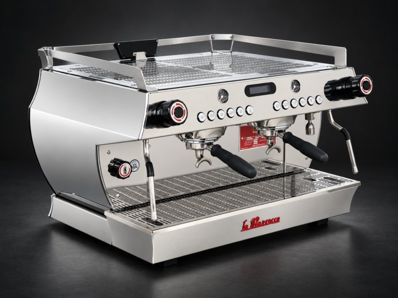 La Marzocco GB5 S AV — ekspres na ciemnym tle
