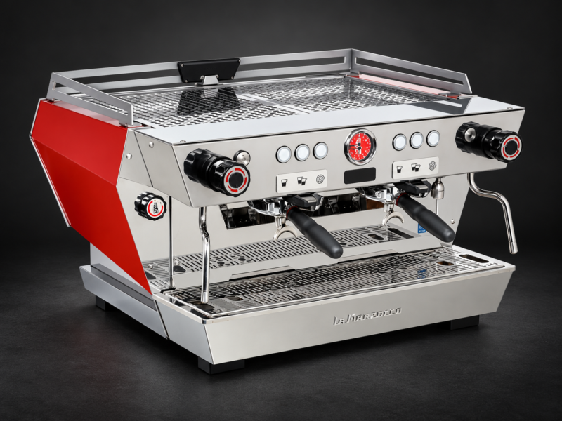 La Marzocco KB90 AV ABR — ekspres na ciemnym tle